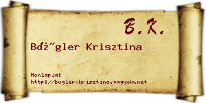 Bügler Krisztina névjegykártya