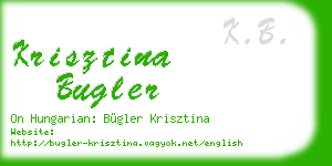 krisztina bugler business card